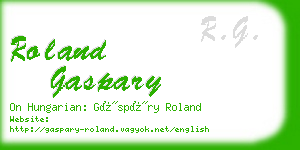 roland gaspary business card